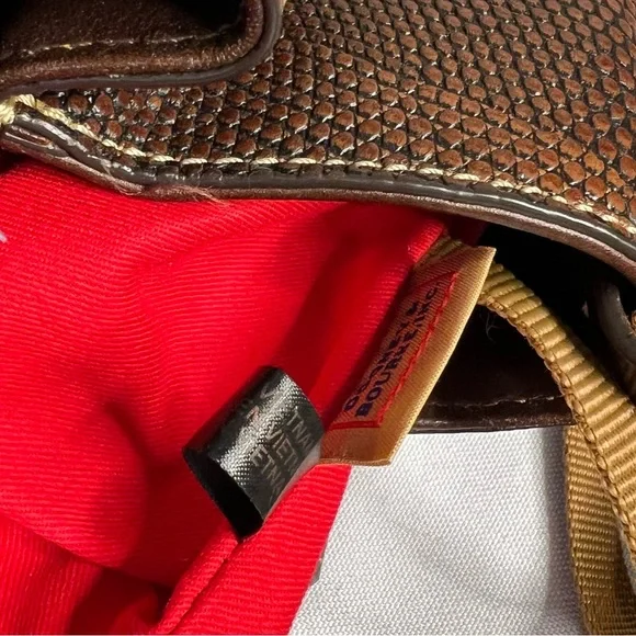 DOONEY & BOURKE Barlow Lizard Chocolate Brown Embossed Genuine Leather Satchel - Picture 13 of 16